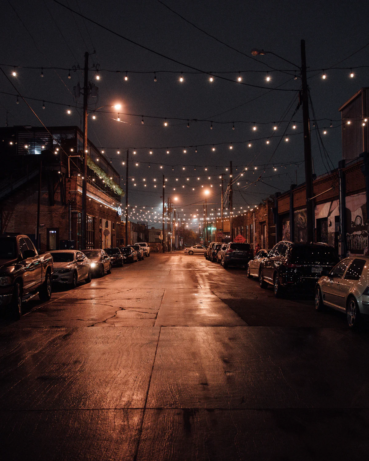 Deep Ellum street at night, Dallas