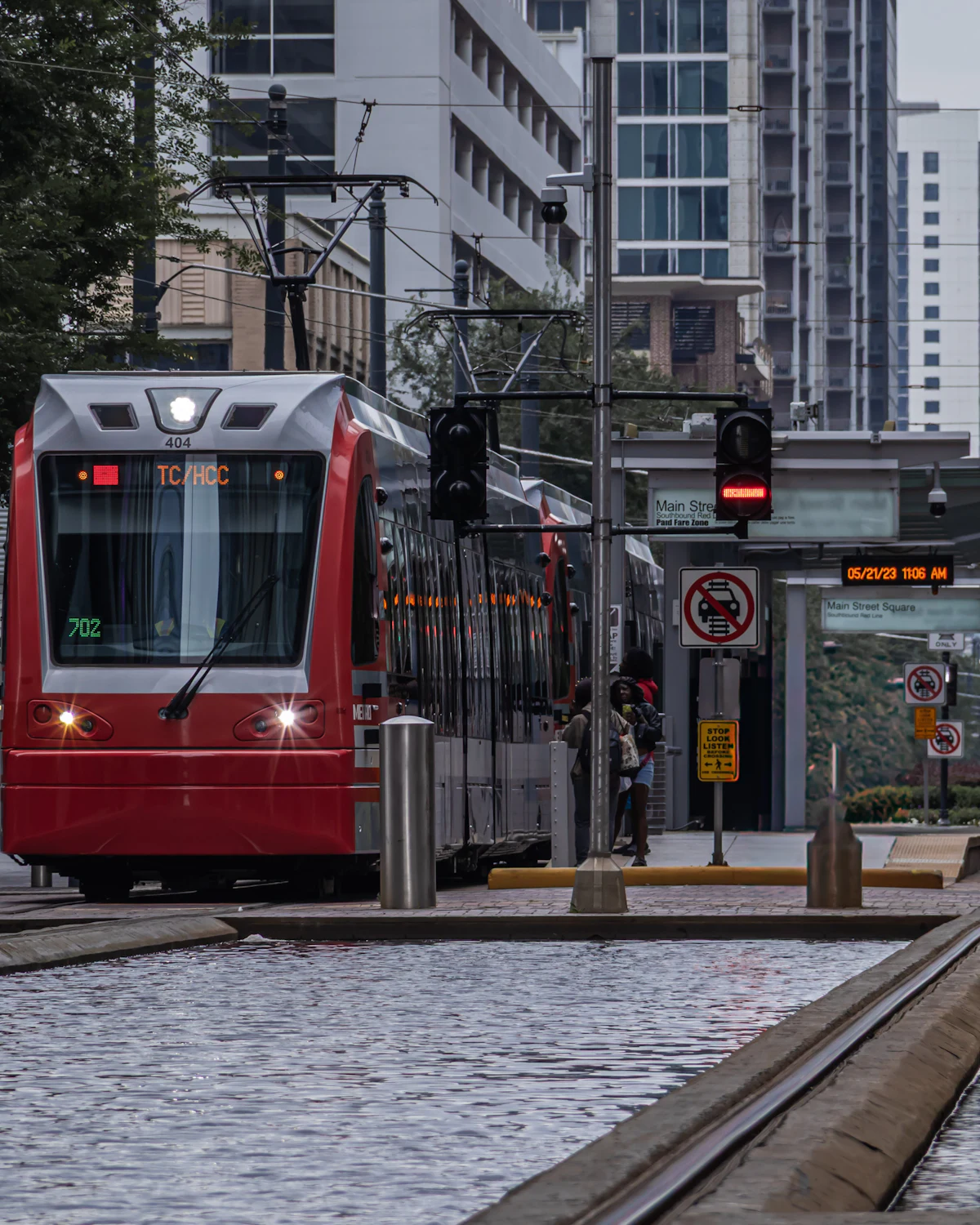 Light rail on Main Street, Houston
