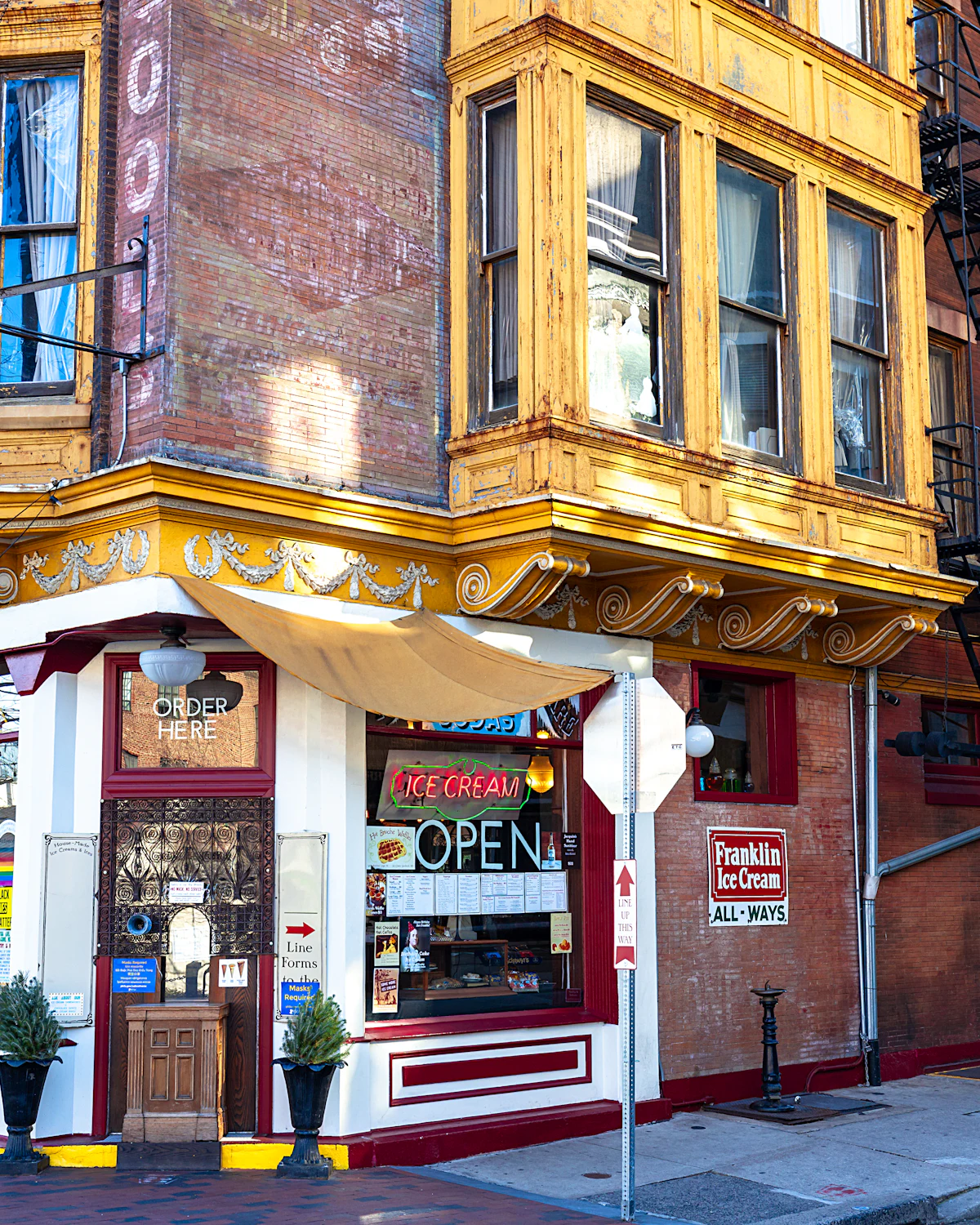 Corner storefront in Philadelphia