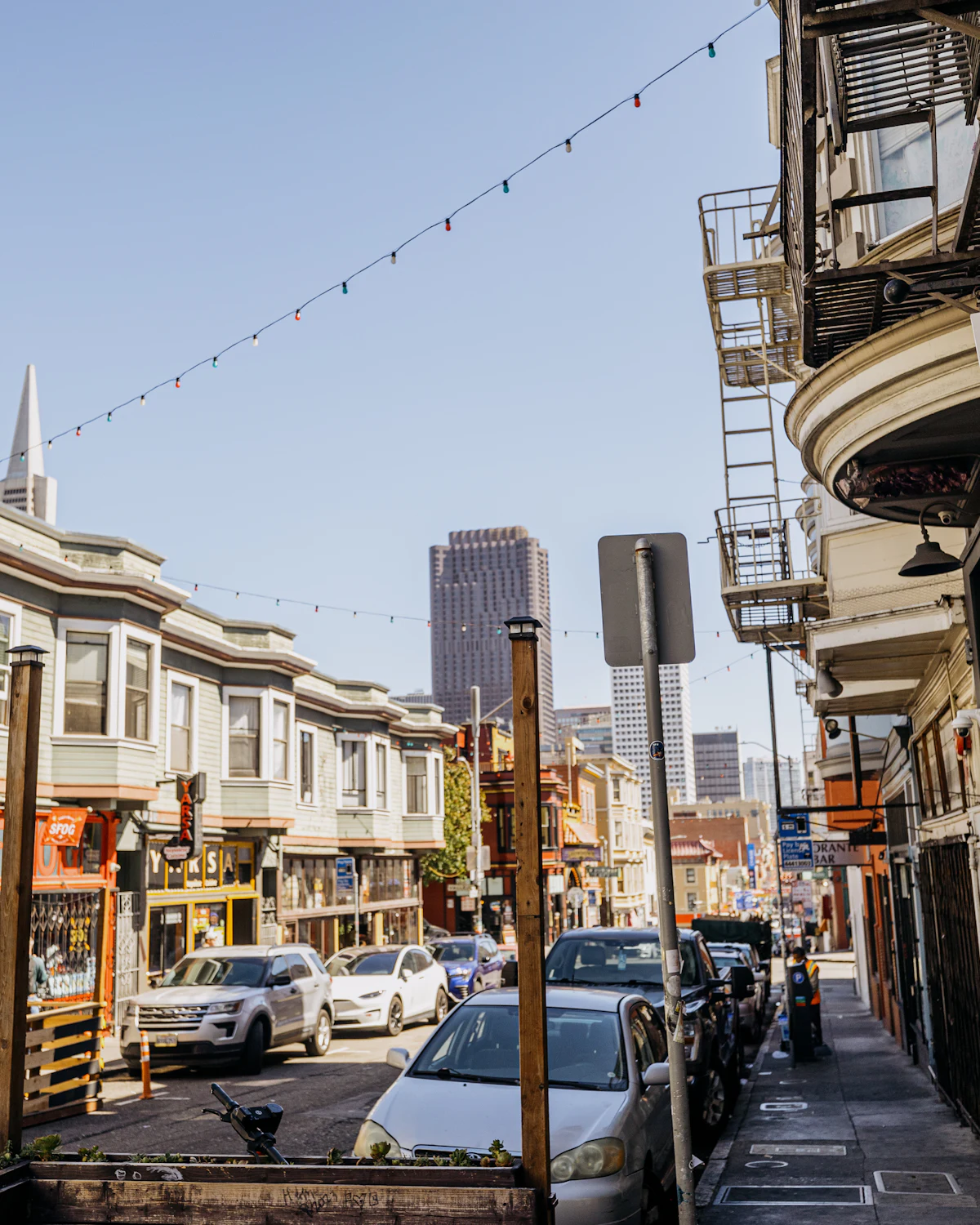 Shopfronts in North Beach, San Francisco
